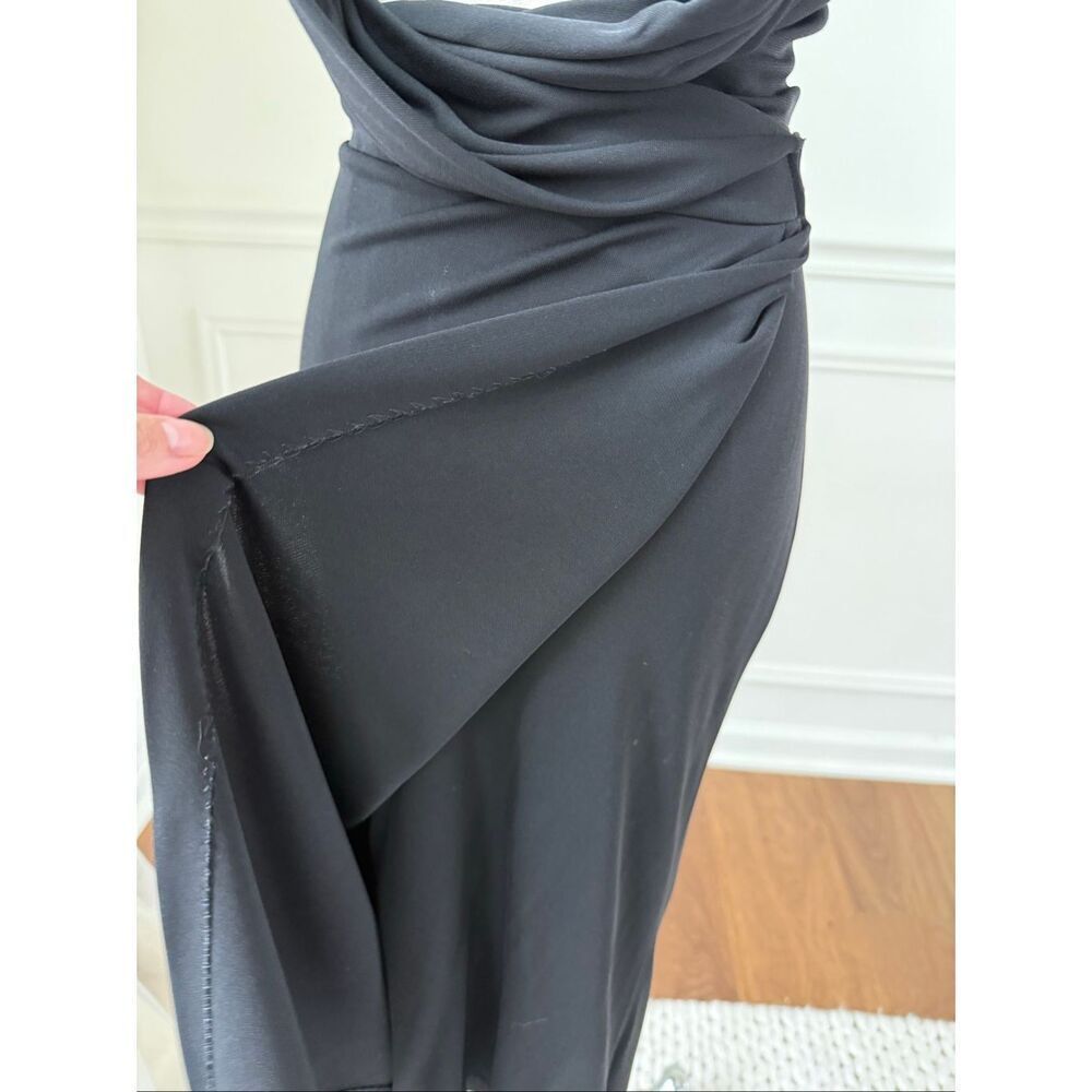 Diane Von Furstenberg Wrap Dress Open Draped Back Cowl Neck 4 6 S - Picture 5 of 10